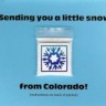 “Sending you a little snow” cards
